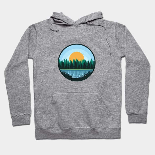 Sunny Lake - Landscape Hoodie by Lionti_design